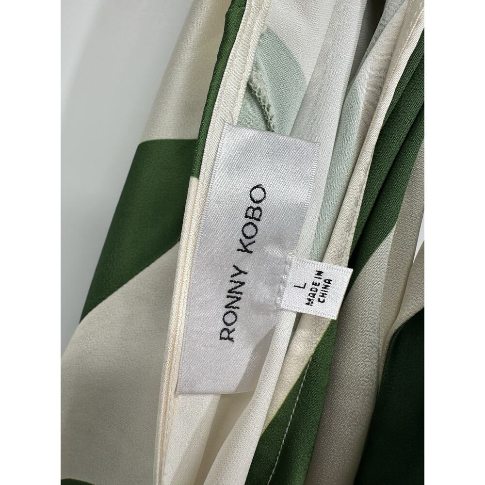 Ronny Kobo Green Chantell Dress Size L with Fabric Pull - Picture 6 of 9